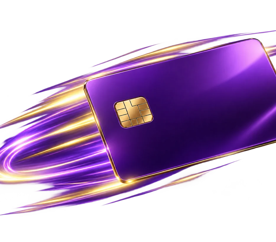Purple Mastercard used for Here2Win Casino deposits and withdrawals