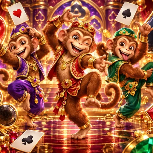 Play 3 Dancing Monkeys at Here2Win Casino with the welcome bonus